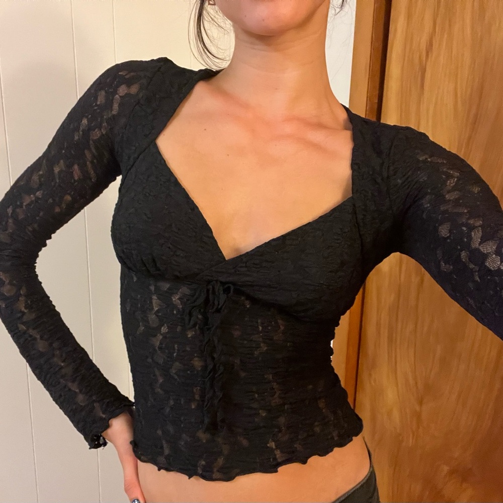 Kimchi Blue Black Lace Blouse